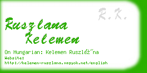 ruszlana kelemen business card